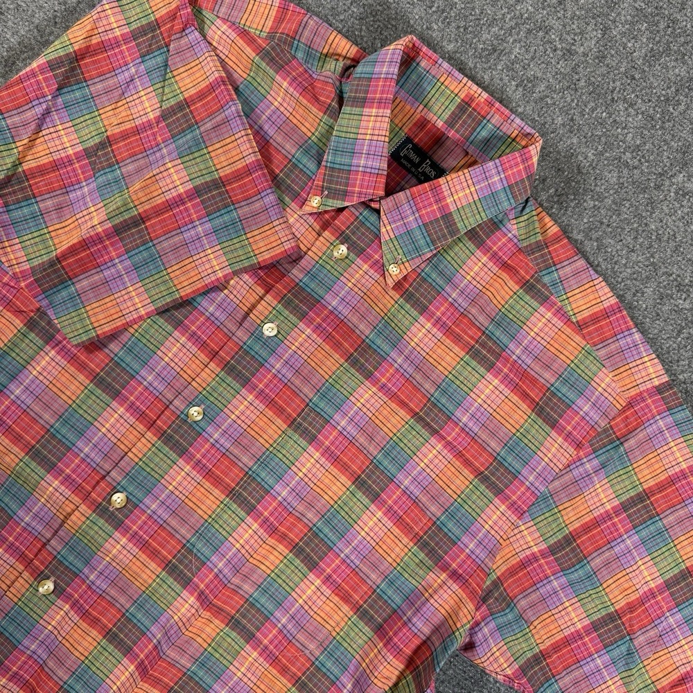 Vintage Gitman Bros Shirt‎ Men Medium Plaid Pocket Short Sleeve USA Made